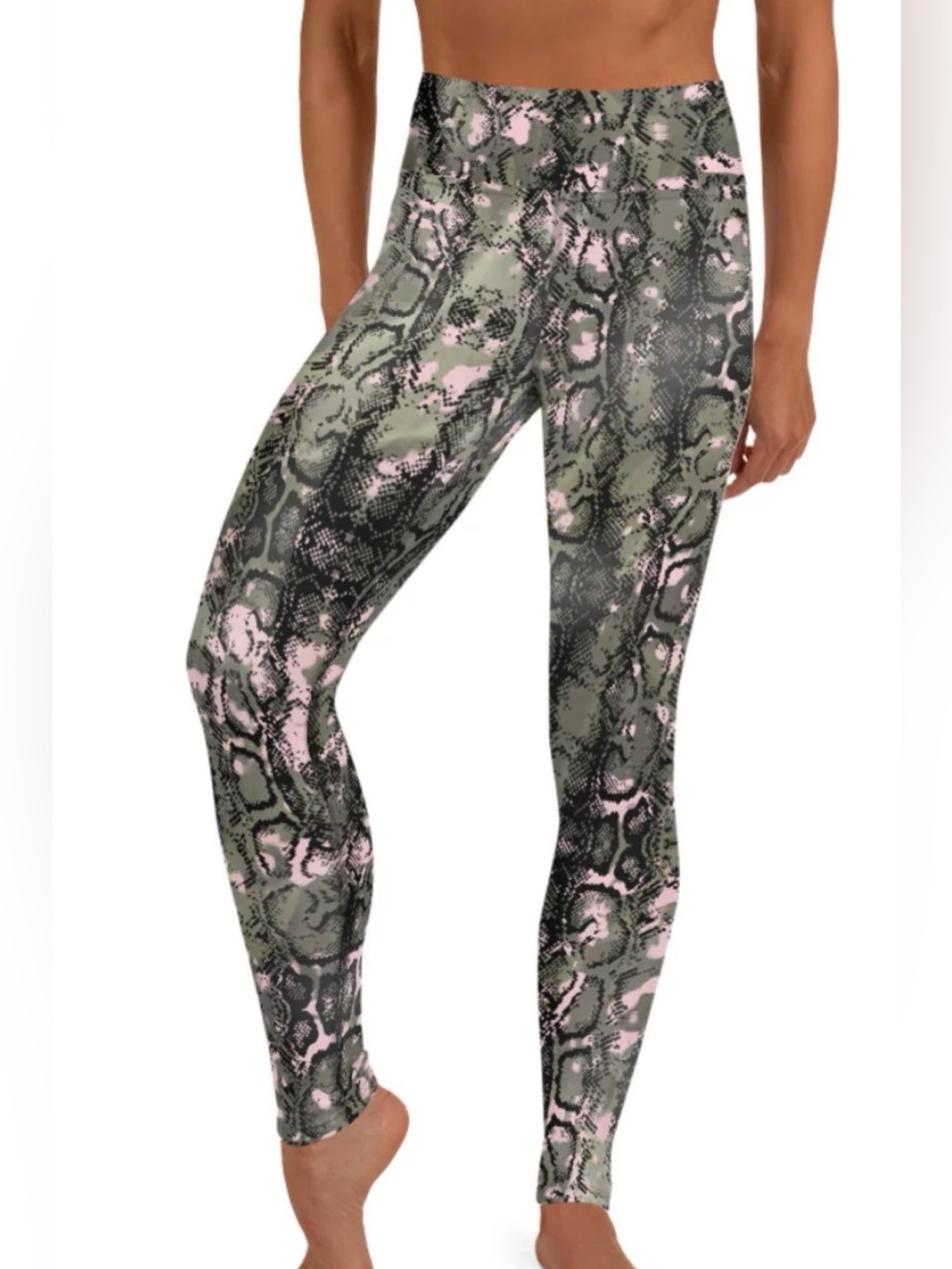 Rockstarlette Outdoors Snakeskin High Waist Leggings SZ M